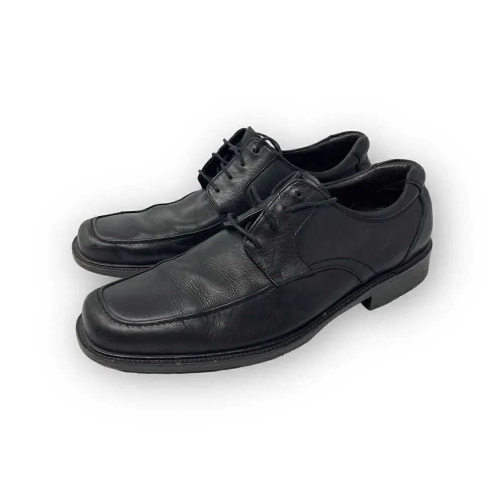 Johnston & Murphy Black Leather Shoe Lace Up Preppy Classic Men’s Size 10.5 Med
